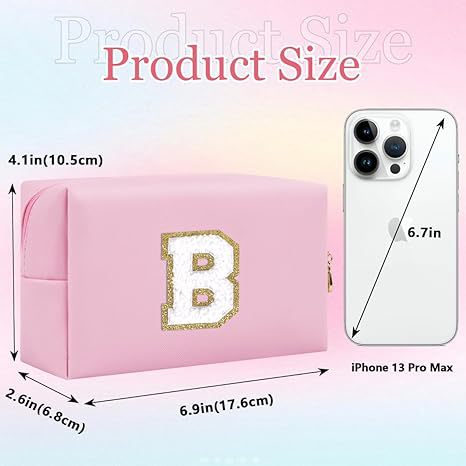 Beautiful Initial Makeup Bag