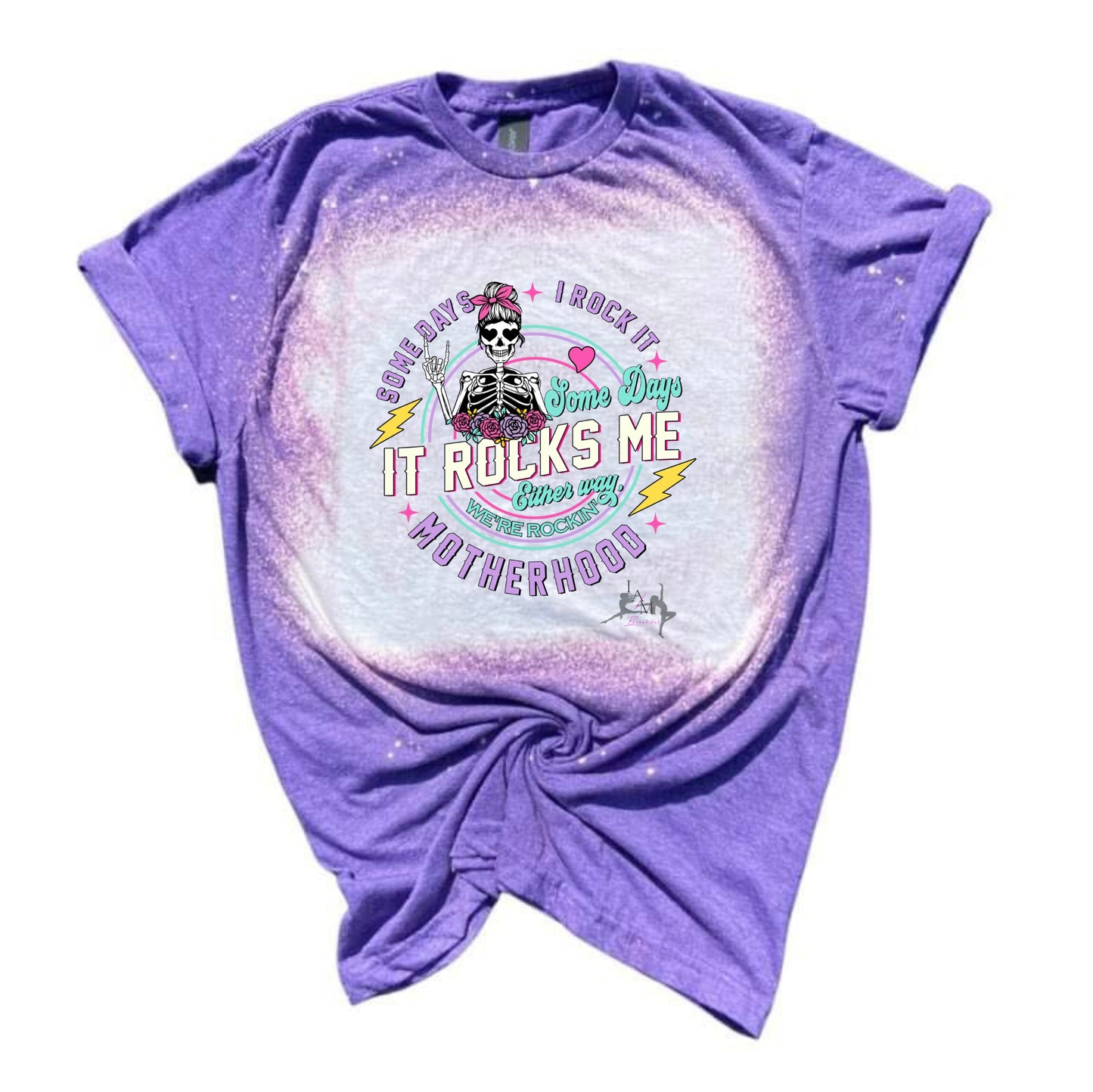 Motherhood Rocks Me Tee (Purple)