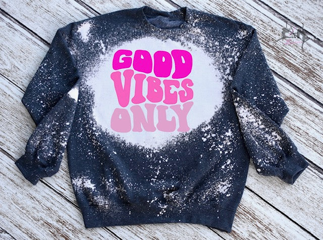Good Vibes Only Sweatshirt (Pink)
