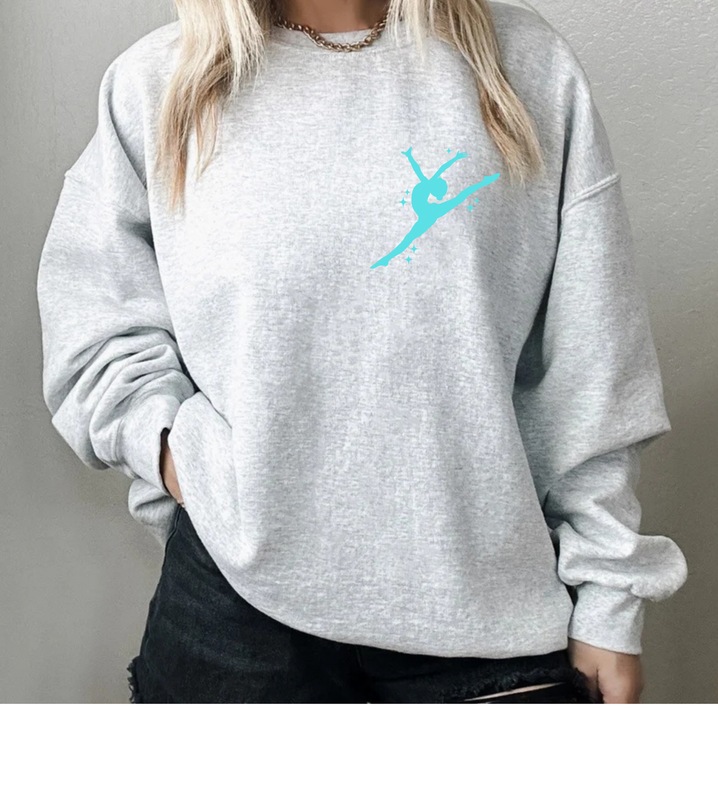 At the dance studio sweatshirt (avail in 4 print colors)