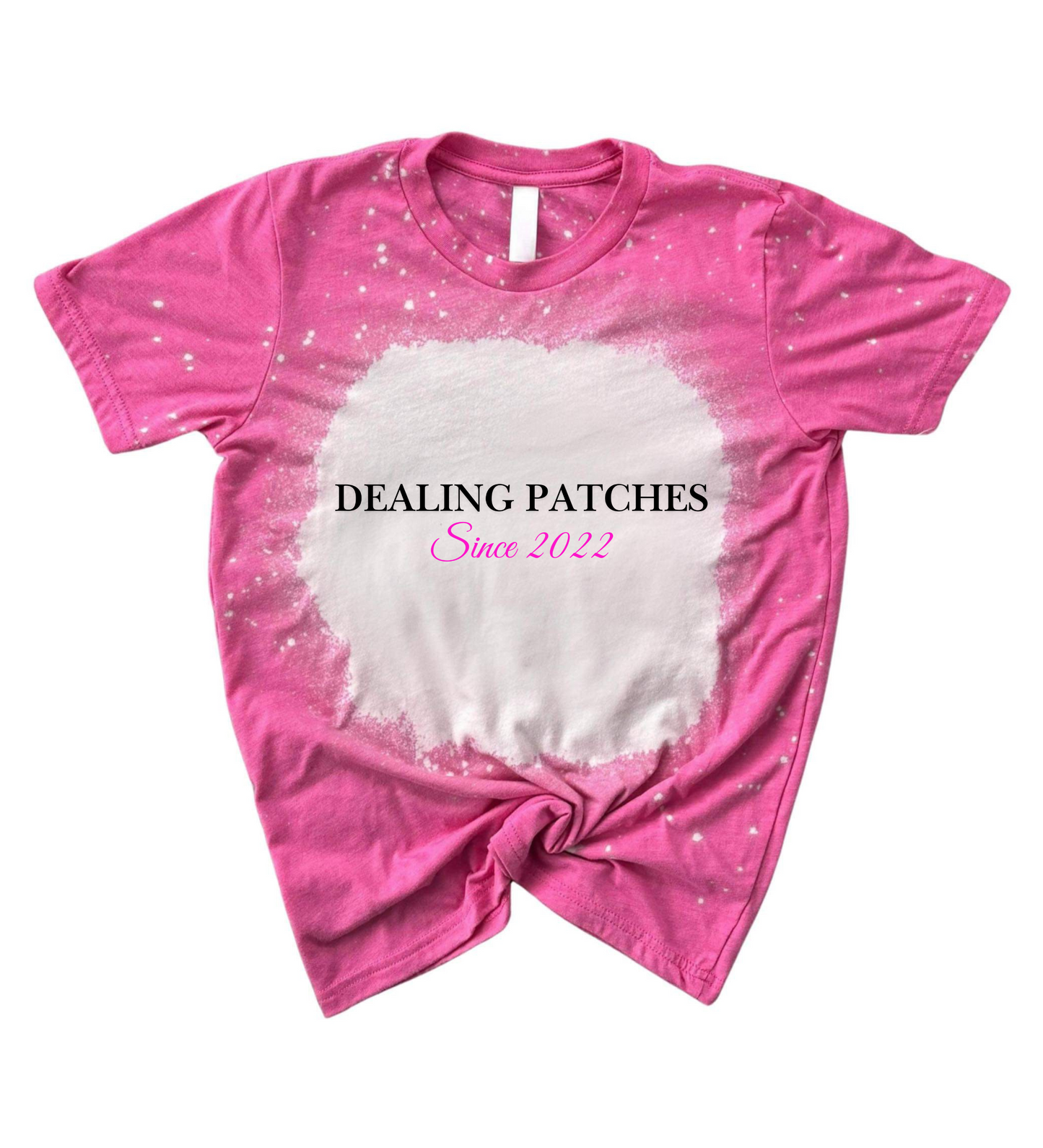 Dealing Patches Tee (Pink or Grey)
