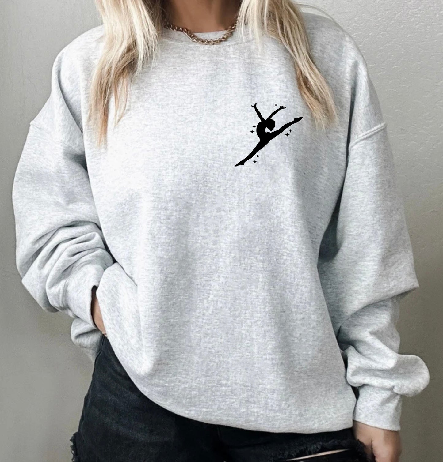 At the dance studio sweatshirt (avail in 4 print colors)