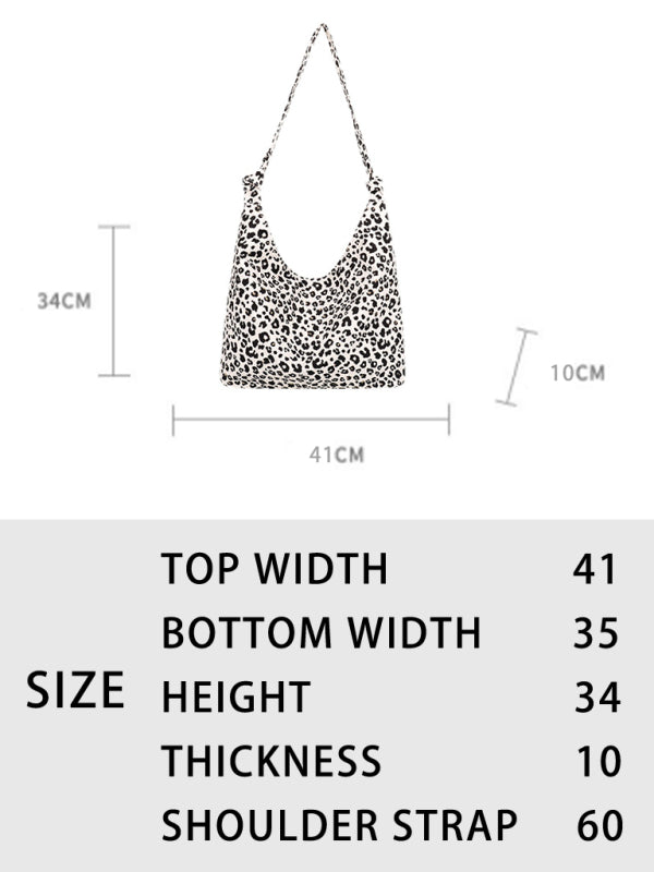 Leopard print shoulder bag (canvas)