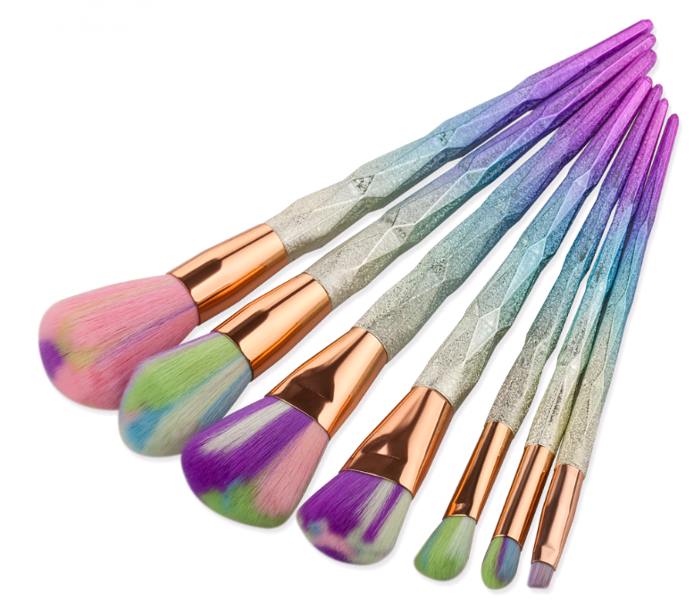 Beautiful Colored Makeup Brushes