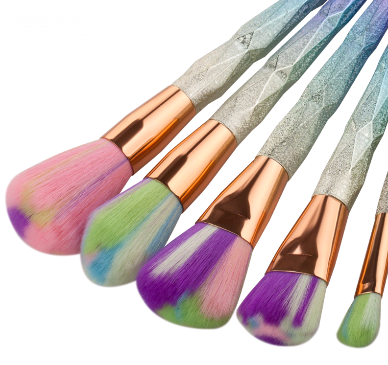 Beautiful Colored Makeup Brushes