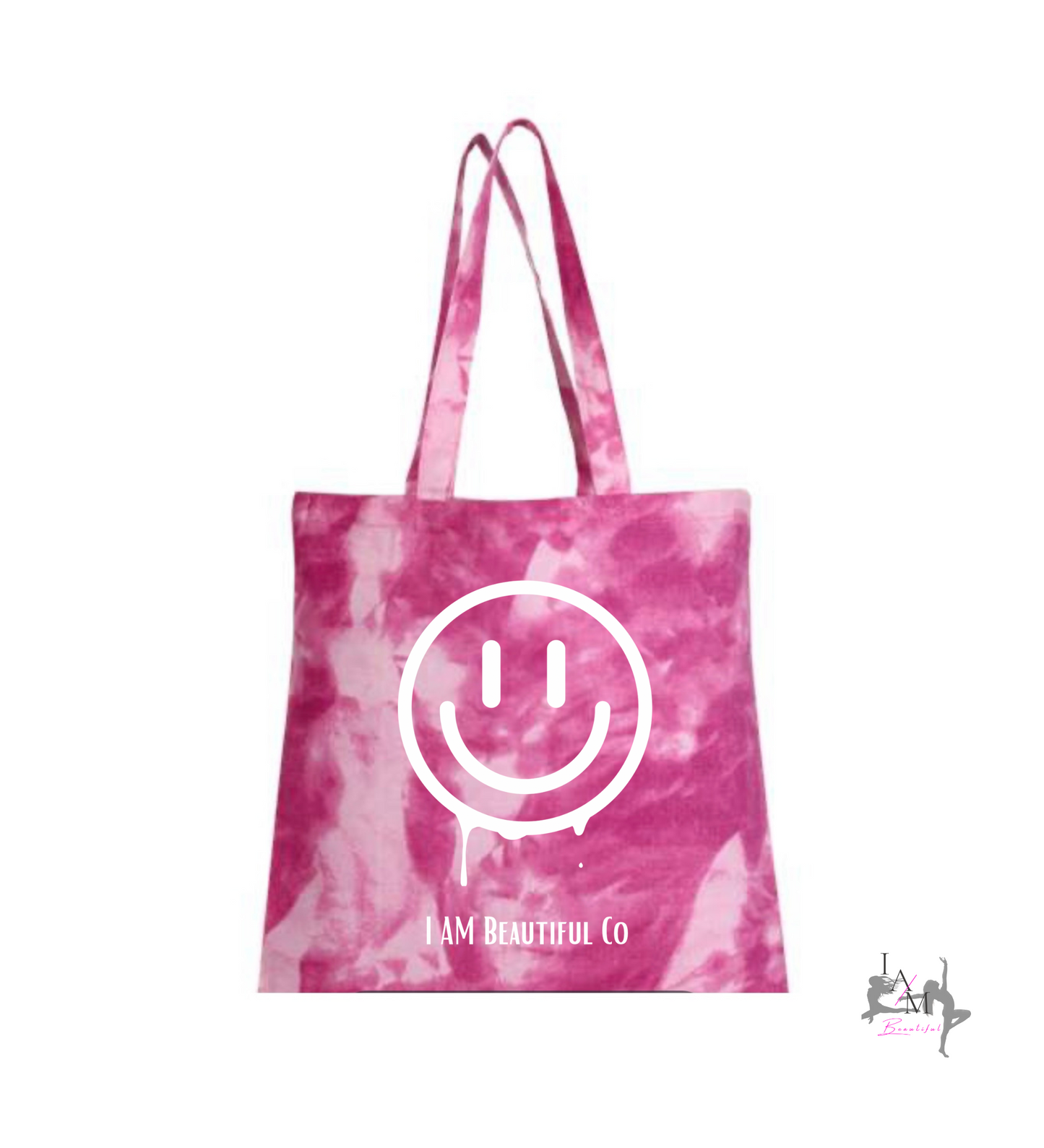 Smiley Tote (pink or cotton candy)