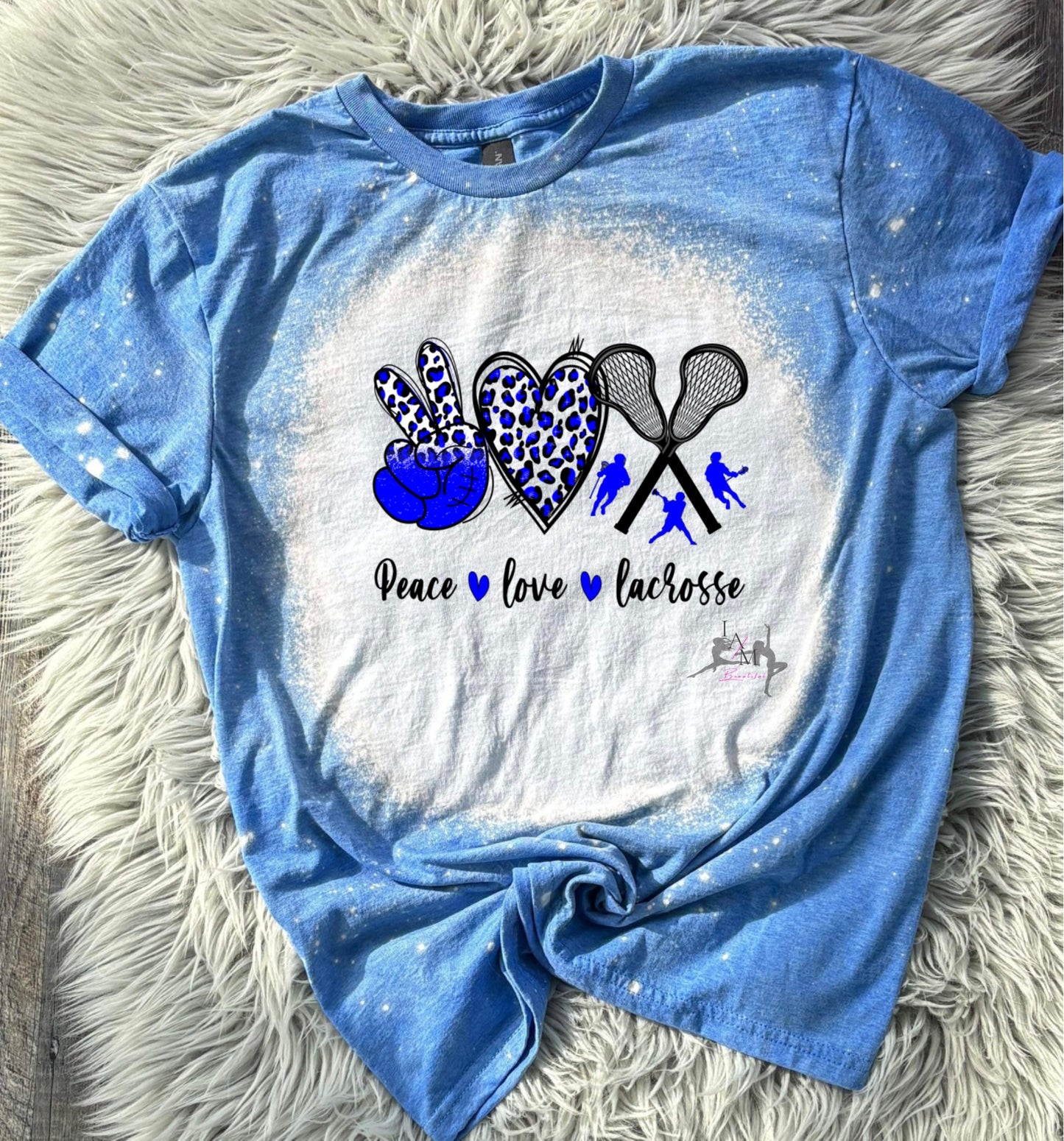 Peace Love Lacrosse Tee (Blue)