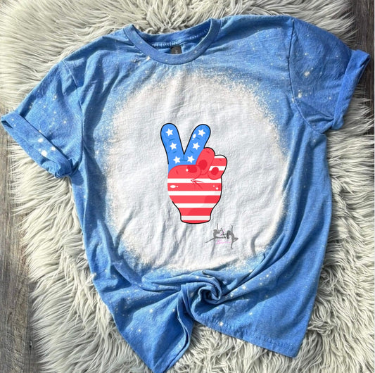 Red white blue Peace Tee