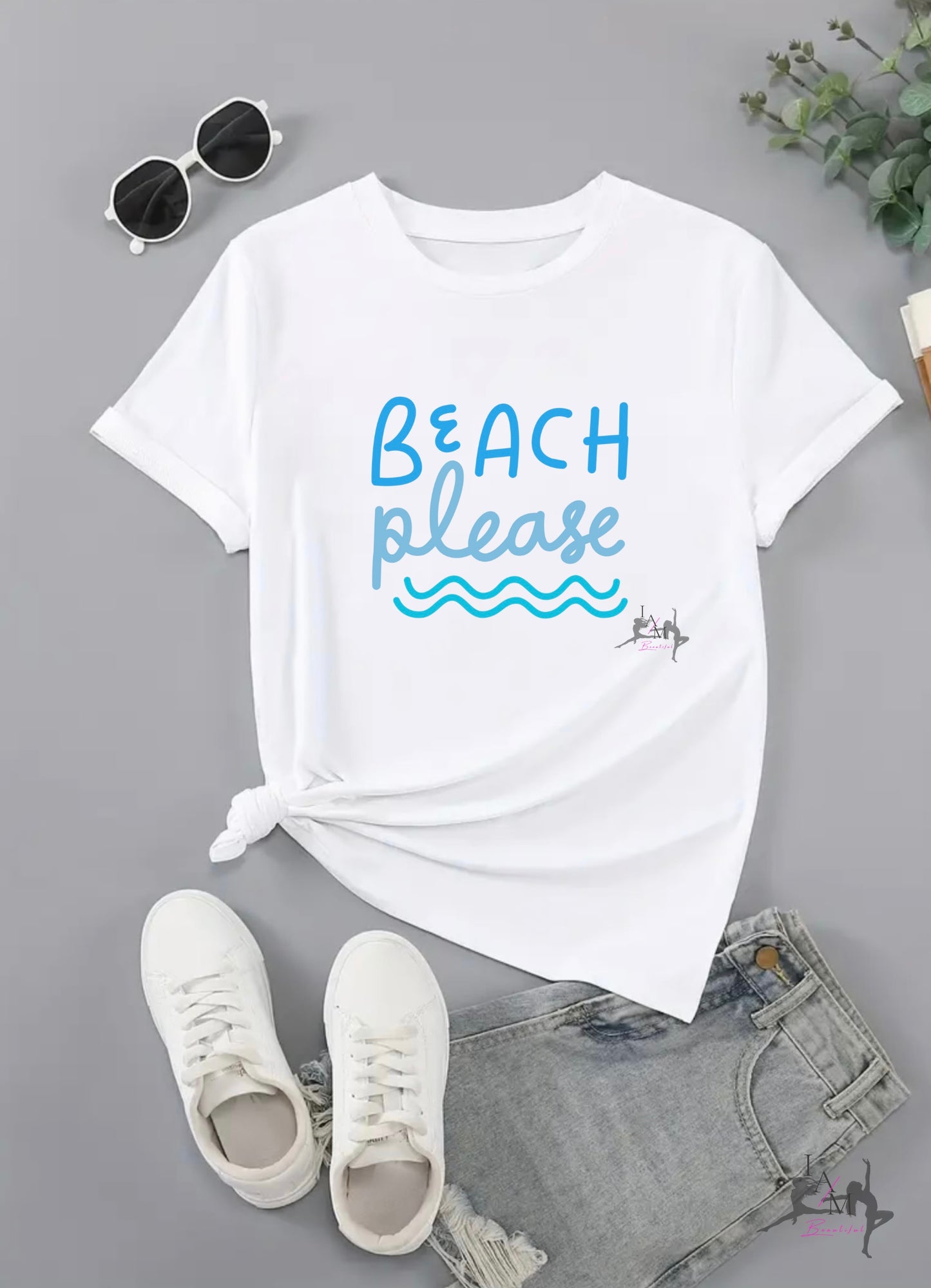 Beach Please (Blue) Tee