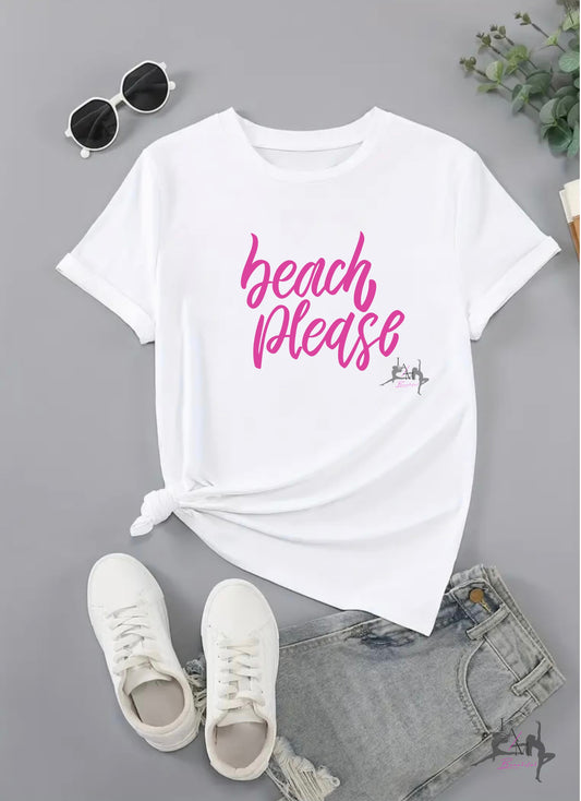 Beach Please (Pink) Tee
