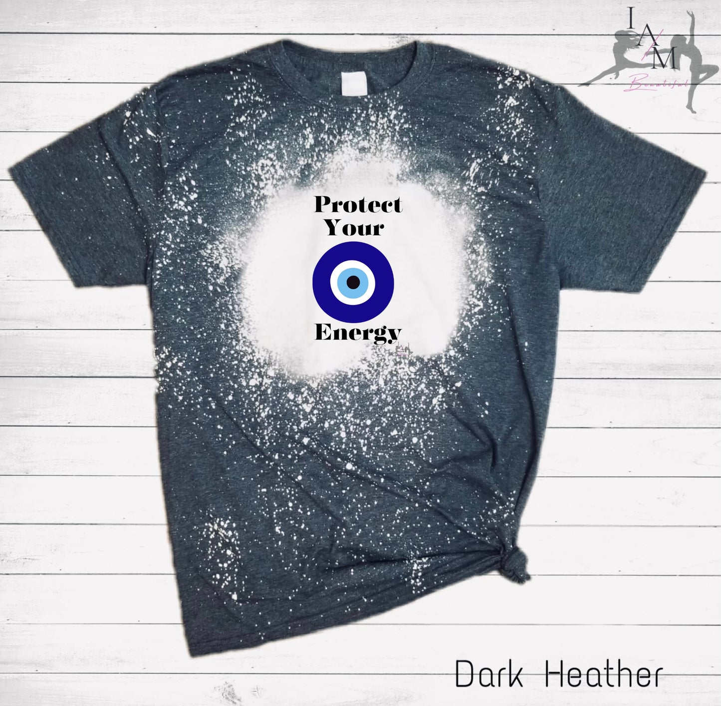 Protect Your Energy Evil Eye (Bleached Tee)