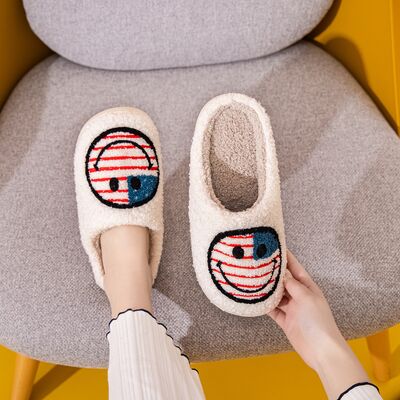 American Smiley Face Slippers