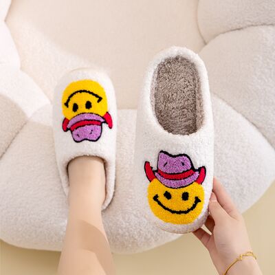 Howdy Smiley Face Slippers