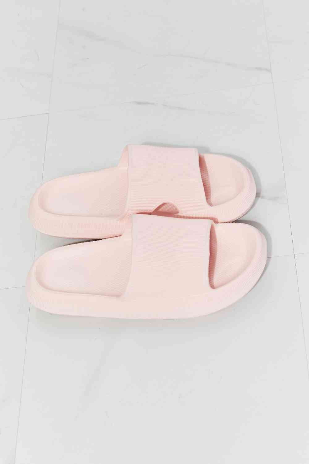 Open Toe Slide in Pink