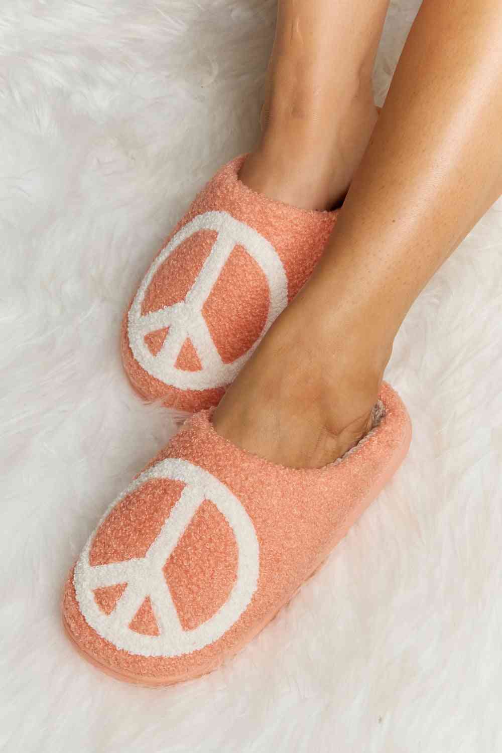 Printed Plush Slide Slippers (Multiple Designs)