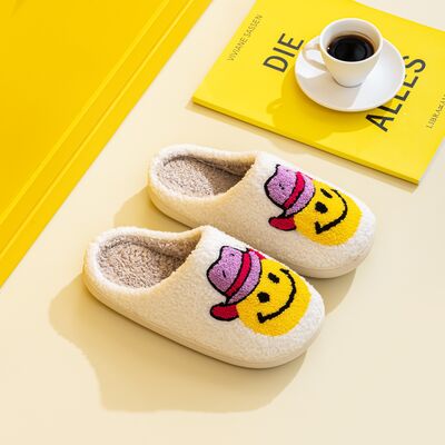 Howdy Smiley Face Slippers