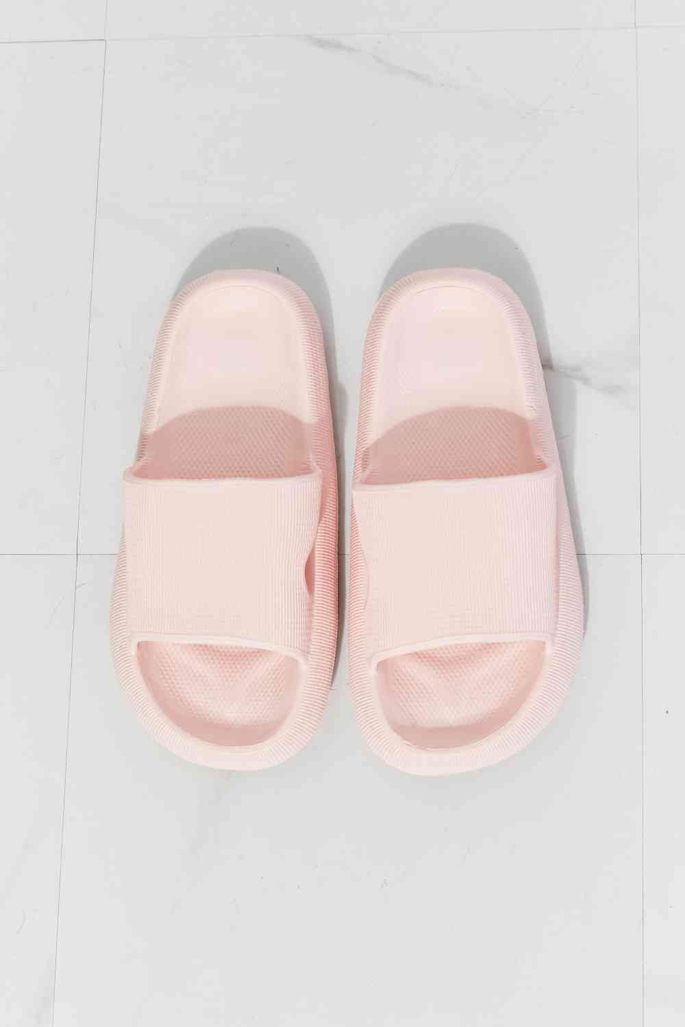 Open Toe Slide in Pink