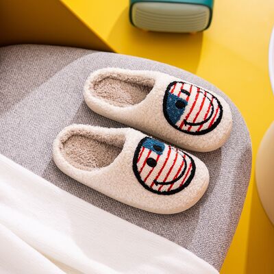 American Smiley Face Slippers