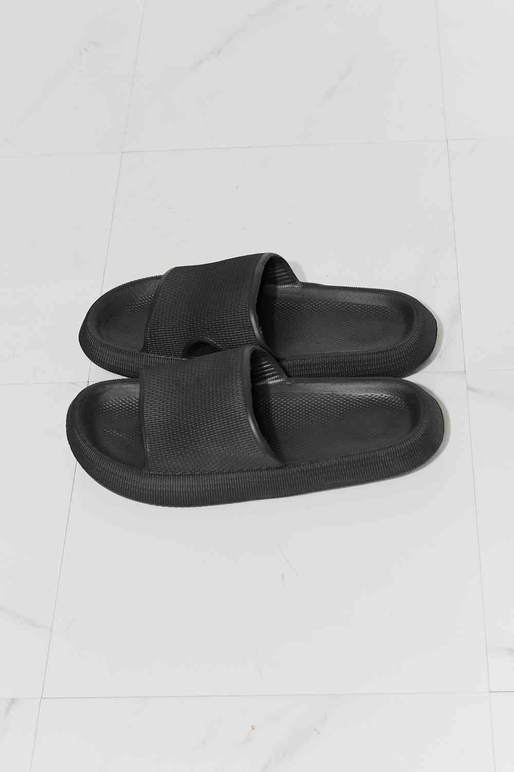 Open Toe Slide in Black